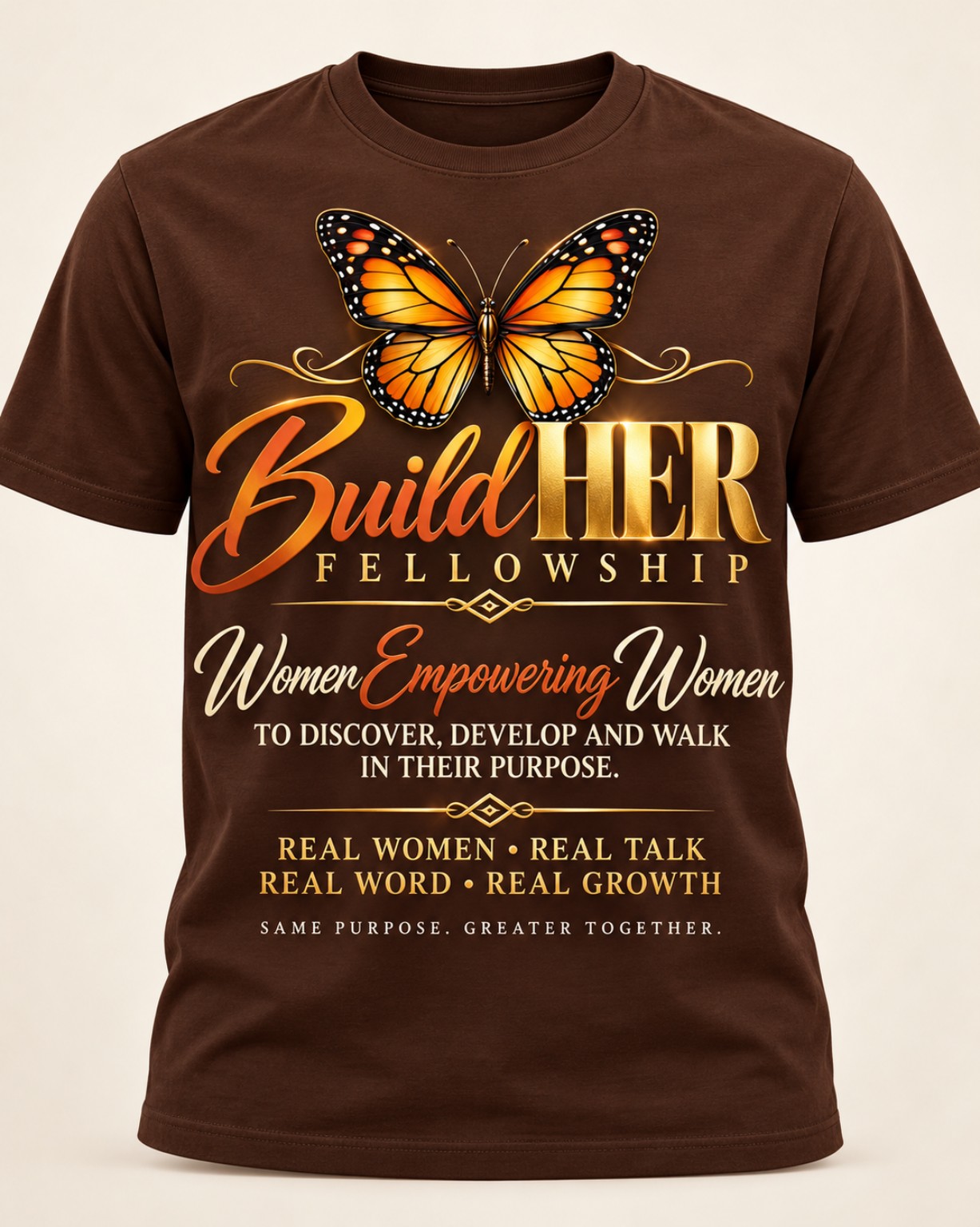 BuildHER T-shirt in brown